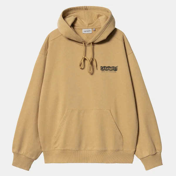 Carhartt WIP Sweats>Hooded Stamp Sweat Bourbon / Black