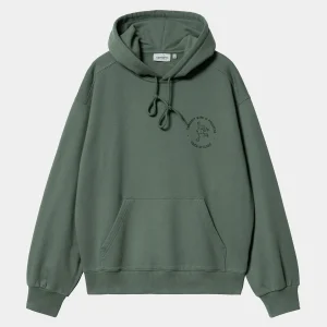 Carhartt WIP Sweats>Hooded Stamp Sweat Duck Green / Black