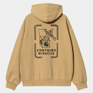 Carhartt WIP Sweats>Hooded Stamp Sweat Bourbon / Black