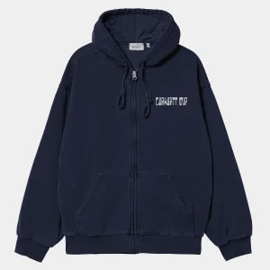 Carhartt WIP Sweats>Hooded Think Tank Sweat Jacket Blue / White