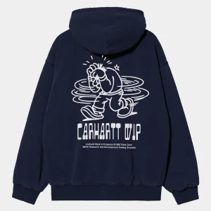 Carhartt WIP Sweats>Hooded Think Tank Sweat Jacket Blue / White