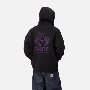 Carhartt WIP Sweats>Hooded Think Tank Sweat Jacket Black / Purple