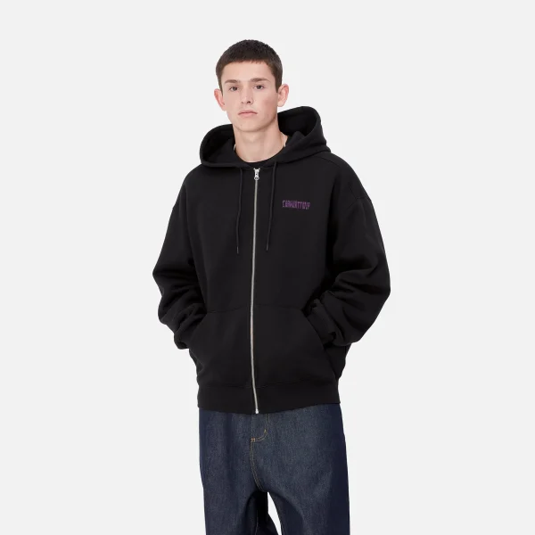 Carhartt WIP Sweats>Hooded Think Tank Sweat Jacket Black / Purple