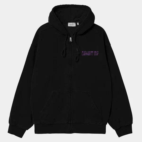 Carhartt WIP Sweats>Hooded Think Tank Sweat Jacket Black / Purple