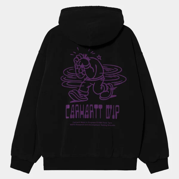 Carhartt WIP Sweats>Hooded Think Tank Sweat Jacket Black / Purple