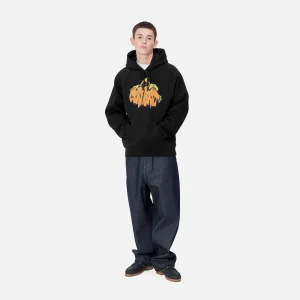 Carhartt WIP Sweats>Hooded Yute Sweat Black