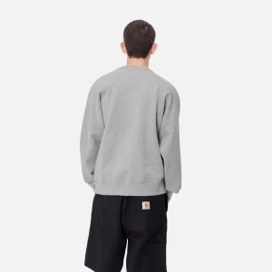 Carhartt WIP Sweats>Lazy Duck Academy Sweat Grey Heather