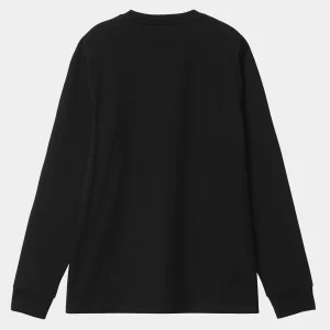 Carhartt WIP T-Shirts & Polos>L/S Base T-Shirt Black / White