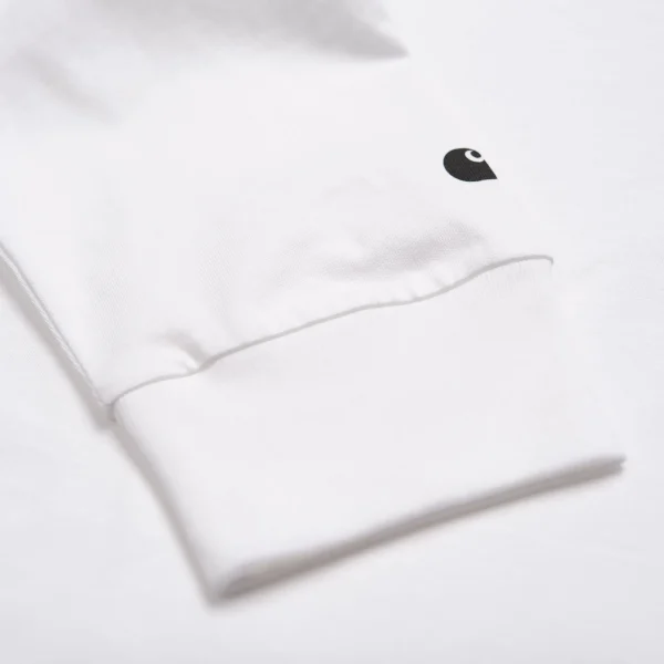 Carhartt WIP T-Shirts & Polos>L/S Base T-Shirt White / Black