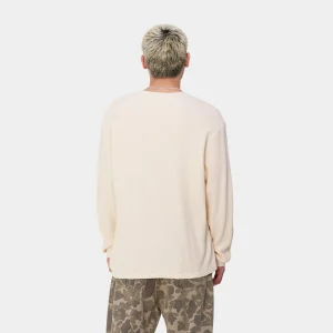 Carhartt WIP T-Shirts & Polos>L/S Basics Script T-Shirt Natural / Black