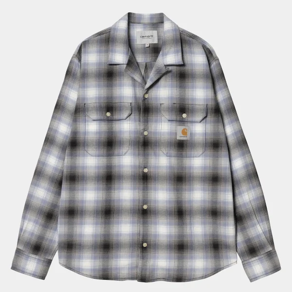 Carhartt WIP Hemden>L/S Blanchard Shirt Blanchard Check, Charm Blue