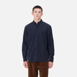 Carhartt WIP Hemden>L/S Bolton Shirt Air Force Blue