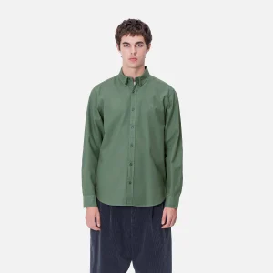 Carhartt WIP Hemden>L/S Bolton Shirt Duck Green