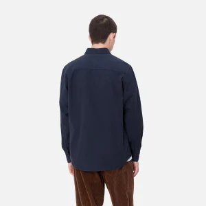 Carhartt WIP Hemden>L/S Bolton Shirt Air Force Blue