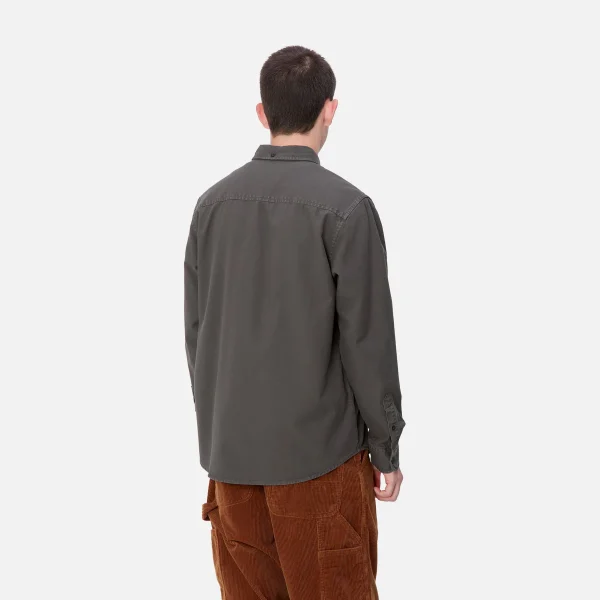 Carhartt WIP Hemden>L/S Bolton Shirt Graphite