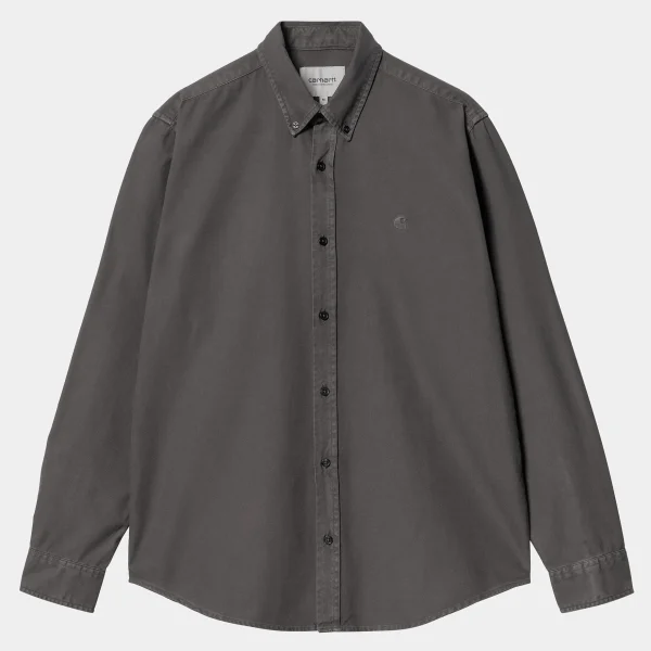 Carhartt WIP Hemden>L/S Bolton Shirt Graphite