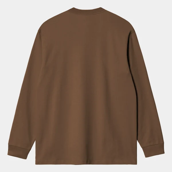 Carhartt WIP T-Shirts & Polos>L/S Chase T-Shirt Chocolate / Gold