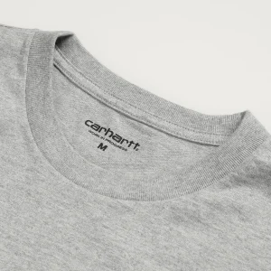 Carhartt WIP T-Shirts & Polos>L/S Chase T-Shirt Grey Heather / Gold