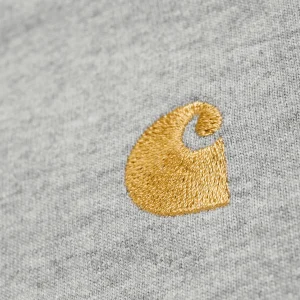 Carhartt WIP T-Shirts & Polos>L/S Chase T-Shirt Grey Heather / Gold