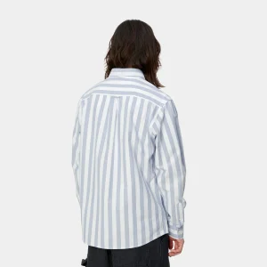 Carhartt WIP Hemden>L/S Dillion Shirt Dillion Stripe, Bleach / White