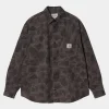 Carhartt WIP Hemden>L/S Duck Shirt Camo Duck, Green / Graphite