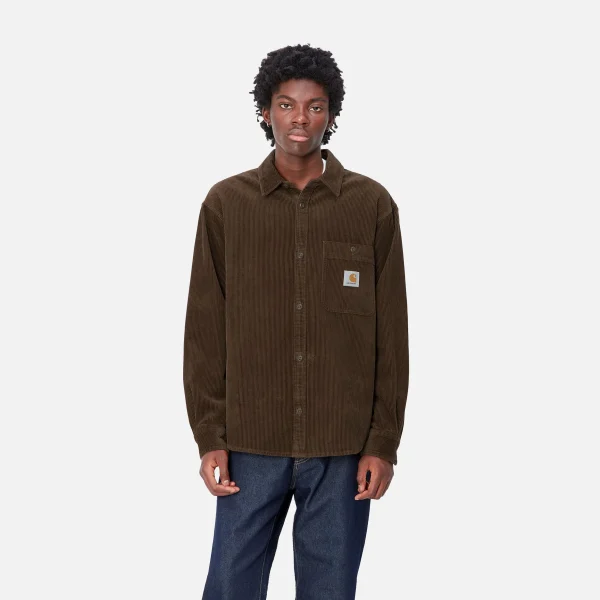 Carhartt WIP Hemden>L/S Flint Shirt Chocolate