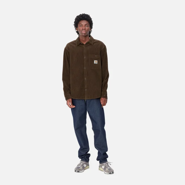 Carhartt WIP Hemden>L/S Flint Shirt Chocolate