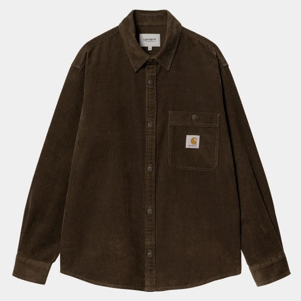 Carhartt WIP Hemden>L/S Flint Shirt Chocolate