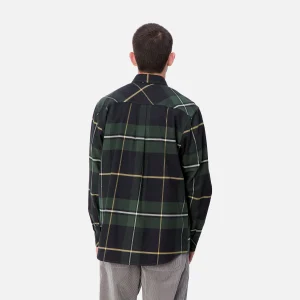 Carhartt WIP Hemden>L/S Garnett Shirt Garnett Check, Sycamore Tree / Sycamore Tree