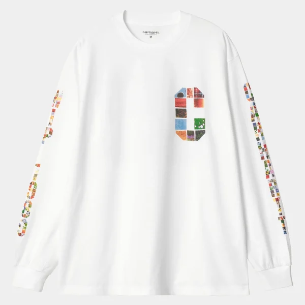 Carhartt WIP T-Shirts & Polos>L/S Machine 89 T-Shirt White