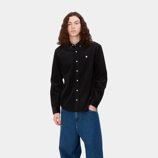 Carhartt WIP Hemden>L/S Madison Cord Shirt Black / Wax