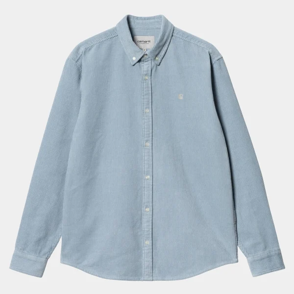 Carhartt WIP Hemden>L/S Madison Cord Shirt Dusty Ice / Wax