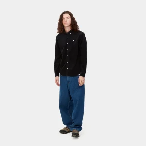 Carhartt WIP Hemden>L/S Madison Cord Shirt Black / Wax