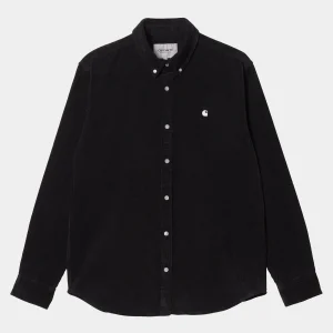 Carhartt WIP Hemden>L/S Madison Cord Shirt Black / Wax