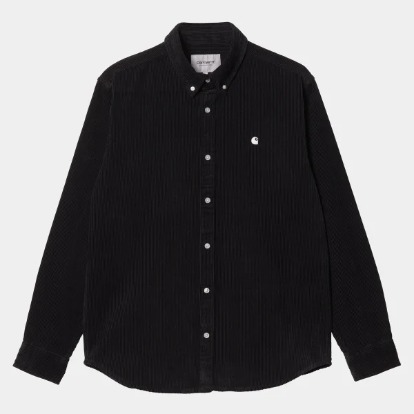 Carhartt WIP Hemden>L/S Madison Cord Shirt Black / Wax