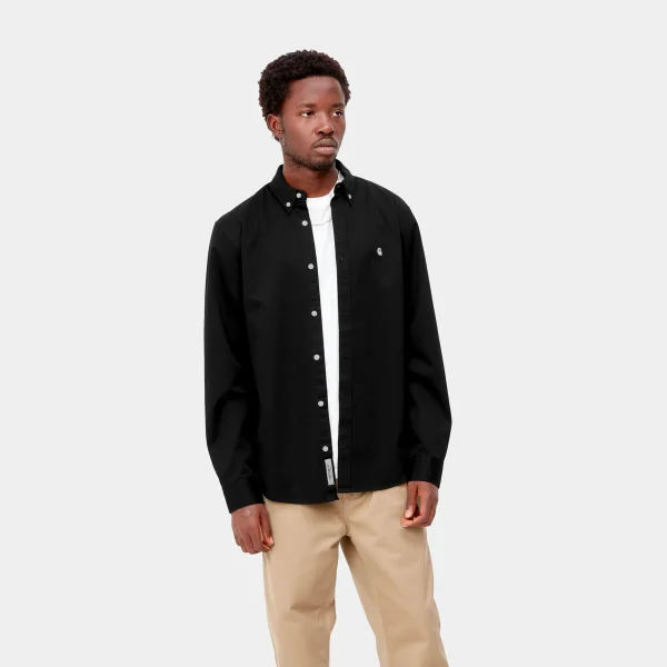 Carhartt WIP Hemden>L/S Madison Shirt Black / Wax