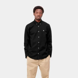 Carhartt WIP Hemden>L/S Madison Shirt Black / Wax