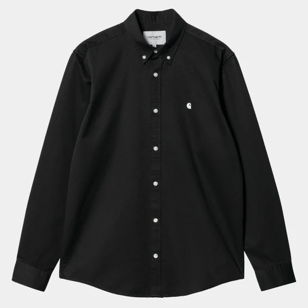 Carhartt WIP Hemden>L/S Madison Shirt Black / Wax