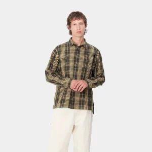 Carhartt WIP Hemden>L/S Mandlik Shirt Mandlik Check, Office Green