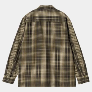 Carhartt WIP Hemden>L/S Mandlik Shirt Mandlik Check, Office Green