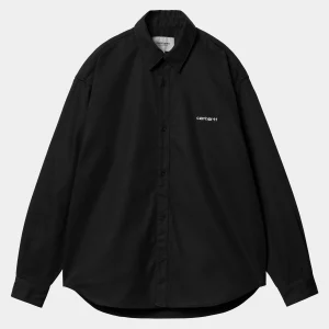 Carhartt WIP Hemden>L/S Module Script Shirt Black / White