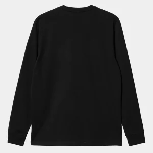 Carhartt WIP T-Shirts & Polos>L/S Pocket T-Shirt Black