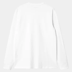 Carhartt WIP T-Shirts & Polos>L/S Pocket T-Shirt White