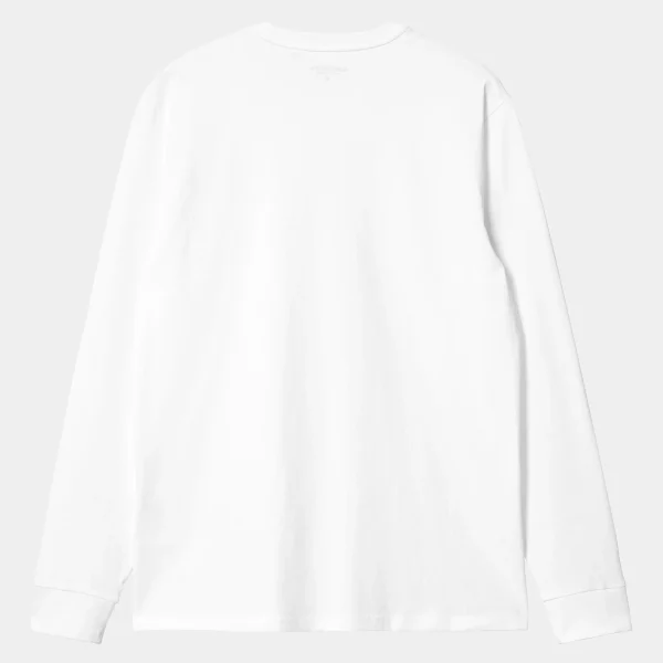 Carhartt WIP T-Shirts & Polos>L/S Pocket T-Shirt White