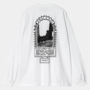 Carhartt WIP T-Shirts & Polos>L/S Precious T-Shirt White