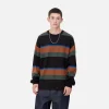 Carhartt WIP T-Shirts & Polos>L/S Sundling T-Shirt Sundling Stripe, Deep H Brown