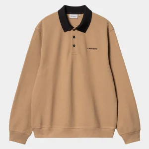 Carhartt WIP T-Shirts & Polos>L/S Vance Rugby Shirt Peanut / Black