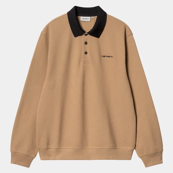 Carhartt WIP T-Shirts & Polos>L/S Vance Rugby Shirt Peanut / Black