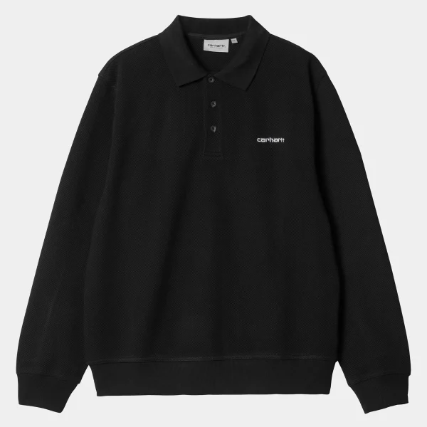 Carhartt WIP T-Shirts & Polos>L/S Vance Rugby Shirt Black / White