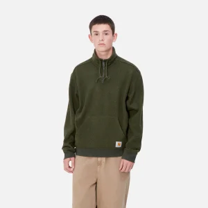 Carhartt WIP Sweats>Luther Half Zip Sweat Tarragon Heather